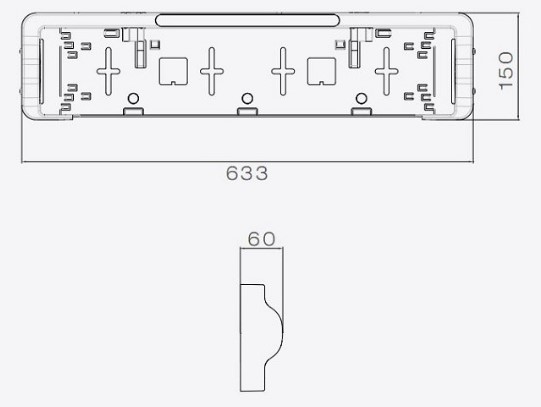 36-3764-011 РАМКА НОМЕРНОГО ЗНАКА С LED ПОДСВЕТКОЙ, КАБЕЛЬ 1М+P&R